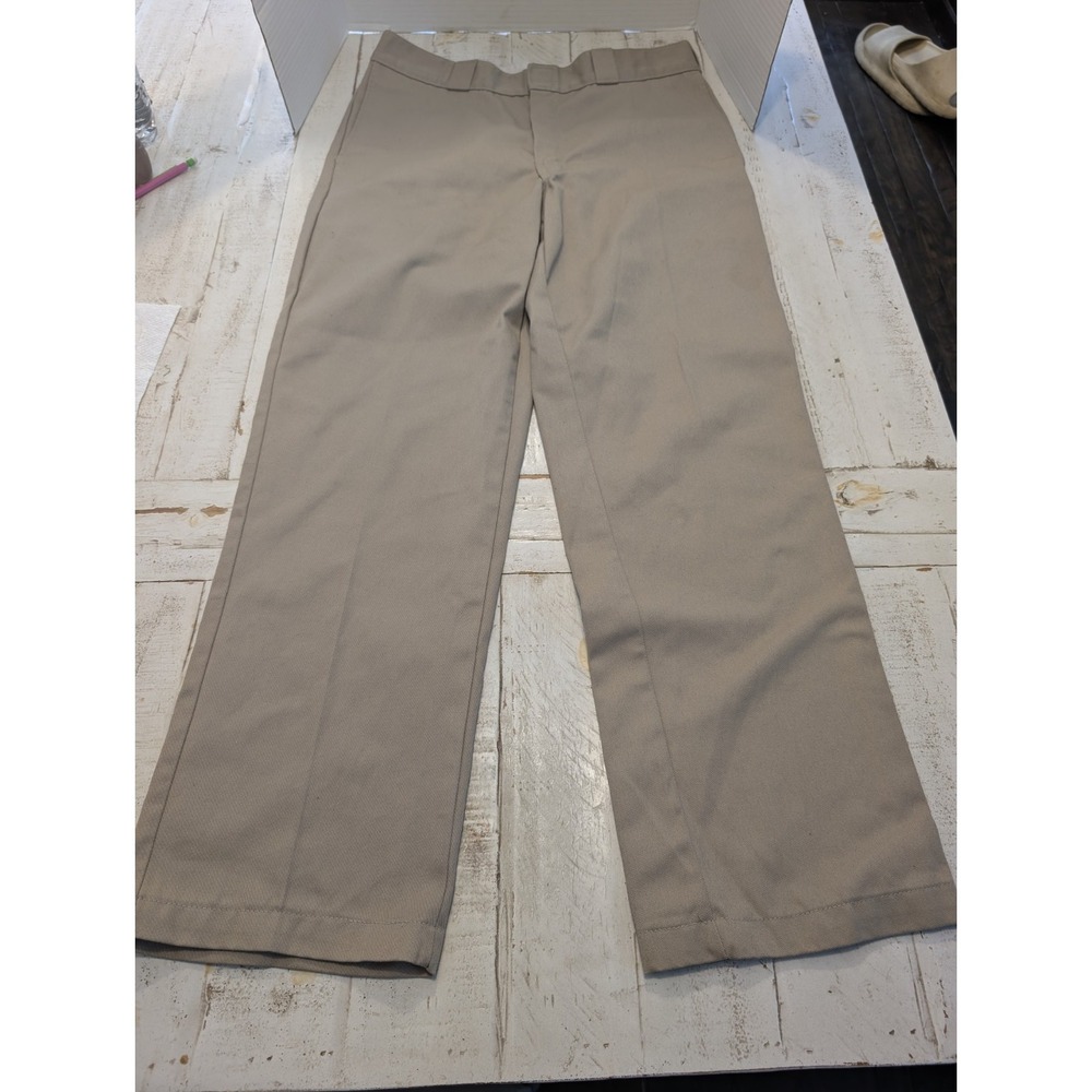 Dickies 874 Pants Mens 34x30 Beige Original Fit Workwear Straight Leg Twill